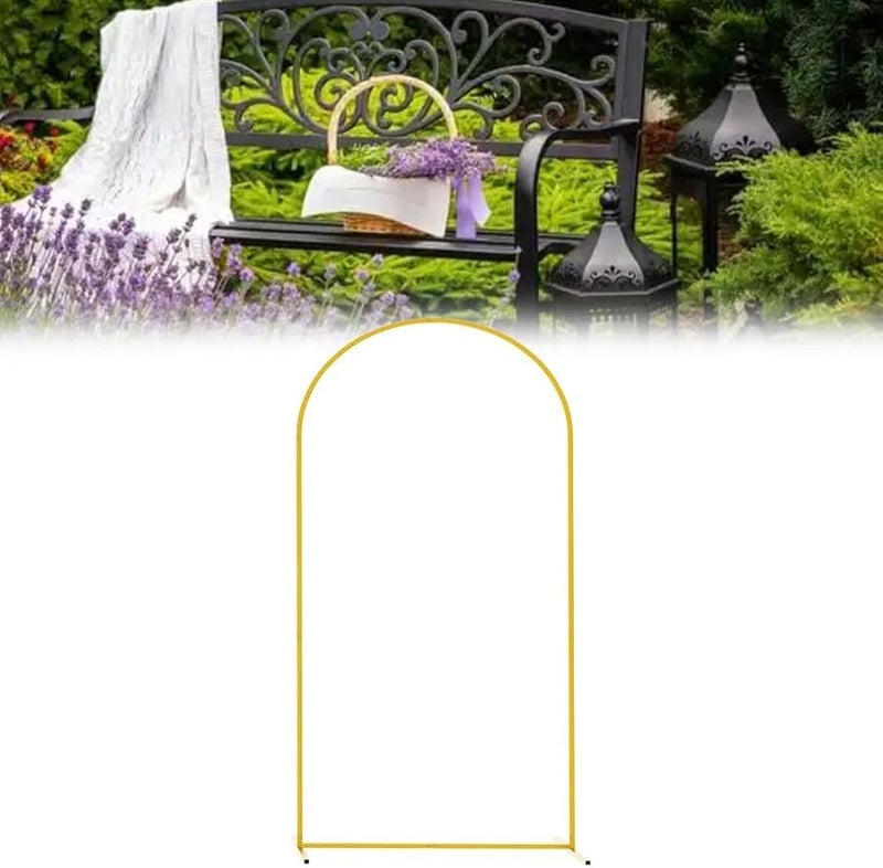 Gold Iron Wedding Arch Backdrop Frame 6 6ft Sturdy Construction For Party Decoration - Image 4